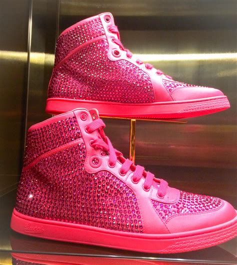 hot pink gucci|pink Gucci shoes high top.